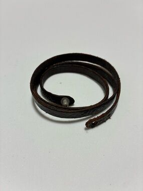Women’s Brown Leather Wrap Strap - Classic Wrap Style, 20.5" long